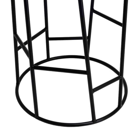 Aiden Black Steel Kitchen Stool - Dark Chocolate Velvet - Kitchen and Bar Stools - Eleganté