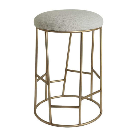 Aiden Gold Steel Kitchen Stool - Speckle Ecru - Kitchen and Bar Stools - Eleganté