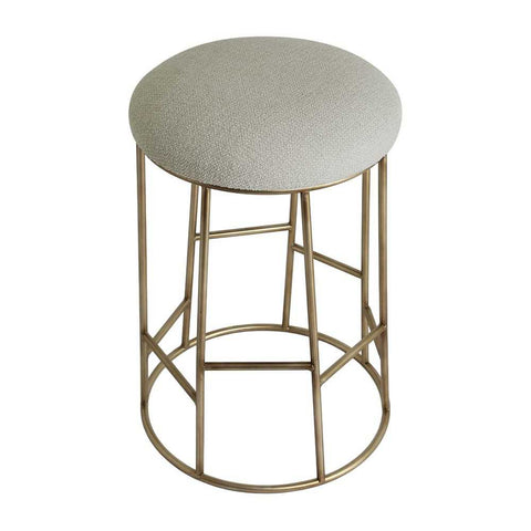 Aiden Gold Steel Kitchen Stool - Speckle Ecru - Kitchen and Bar Stools - Eleganté