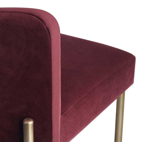 Leon Kitchen Stool - Mulberry Velvet - Kitchen and Bar Stools - Eleganté