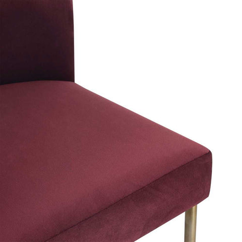 Leon Kitchen Stool - Mulberry Velvet - Kitchen and Bar Stools - Eleganté