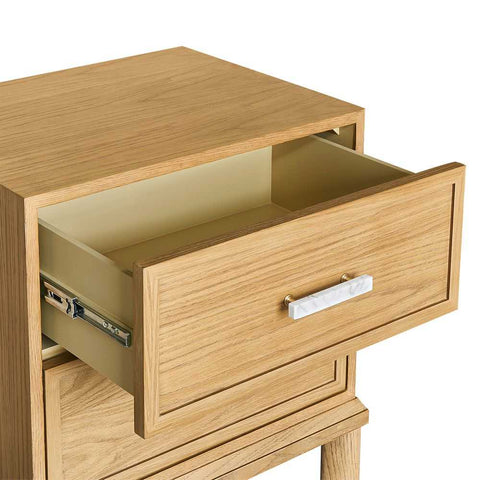 Jill 60x65cm Bedside Table - Oak - Bedside Tables - Eleganté