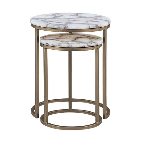 Violet Agate Nesting Side Tables - Side Tables - Eleganté