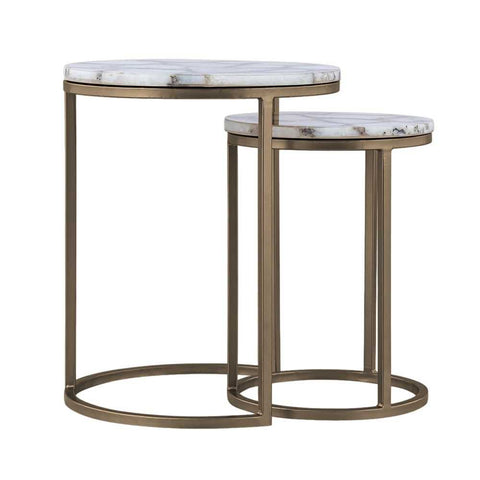 Violet Agate Nesting Side Tables - Side Tables - Eleganté
