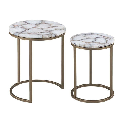 Violet Agate Nesting Side Tables - Side Tables - Eleganté
