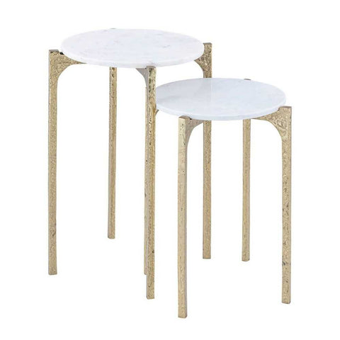 Thea Marble Nesting Side Tables - Side Tables - Eleganté