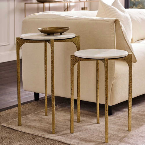 Thea Marble Nesting Side Tables - Side Tables - Eleganté