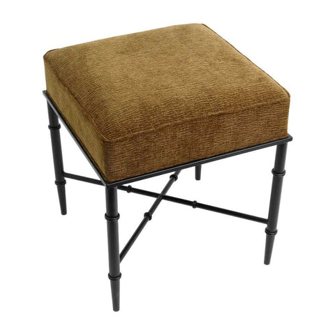 Hacienda Black Iron Stool - Butterscotch - Ottomans and Stools - Eleganté