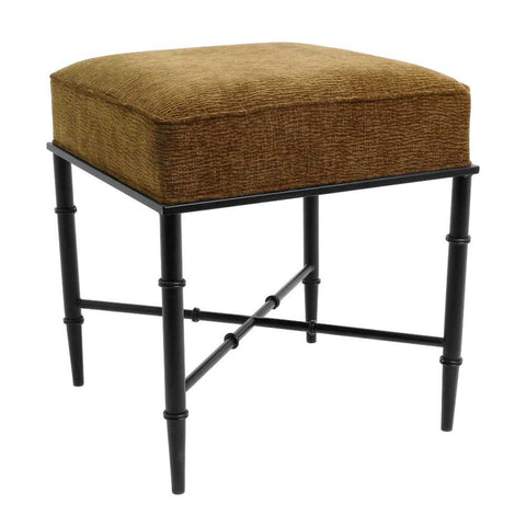 Hacienda Black Iron Stool - Butterscotch - Ottomans and Stools - Eleganté