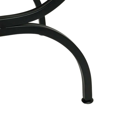 Novak Black Iron Stool - Speckle Ecru - Ottomans and Stools - Eleganté