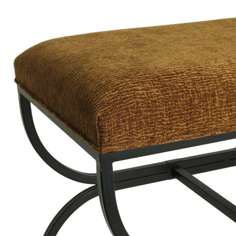 Novak Black Iron Stool - Butterscotch - Ottomans and Stools - Eleganté