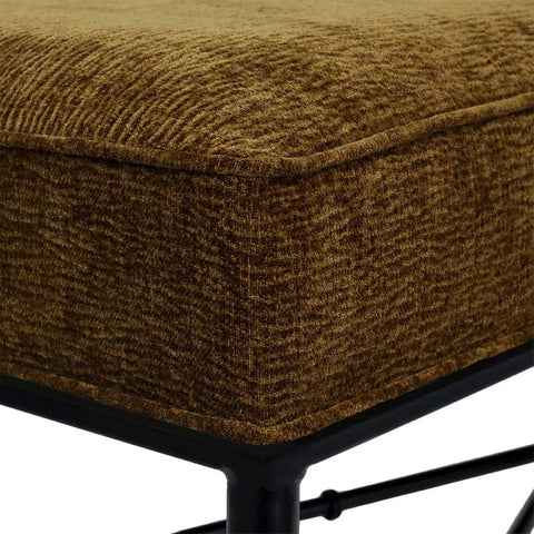 Hacienda Black Iron Bench Ottoman - Butterscotch - Ottomans and Stools - Eleganté