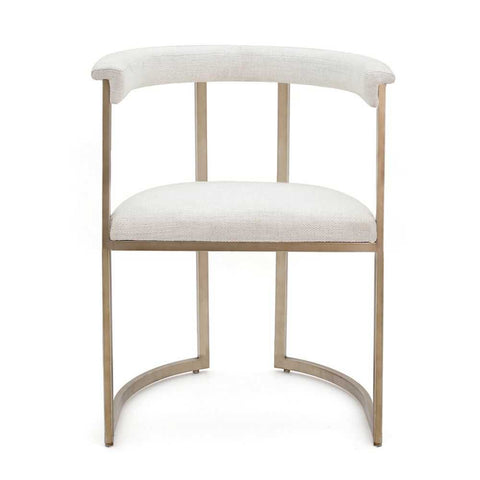 Dino Dining Chair with Upholstered Arms - Natural Linen - Dining Chairs - Eleganté