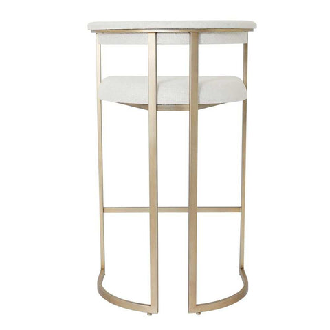 Dino Bar Stool with Upholstered Arms - Natural Linen