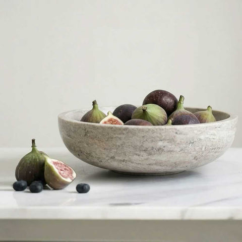 Elara Marble Bowl - Large - Bowls, Vases, Vessels - Eleganté