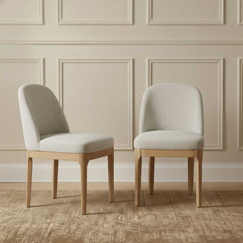 Jamie Natural Dining Chair Set of 2 - Natural - Dining Chairs - Eleganté