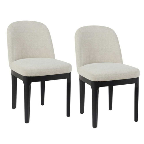 Jamie Black Dining Chair Set of 2 - Natural - Dining Chairs - Eleganté