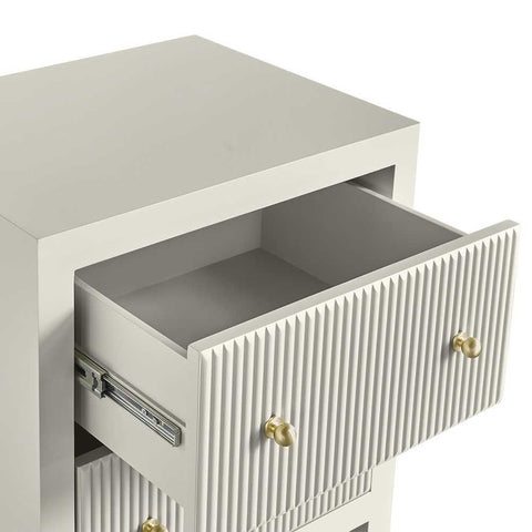 Ariana 50x65cm Bedside Table - Grey - Bedside Tables - Eleganté