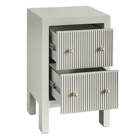 Ariana 40x65cm Bedside Table - Grey - Bedside Tables - Eleganté