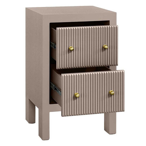Ariana 40x65cm Bedside Table - Taupe - Bedside Tables - Eleganté