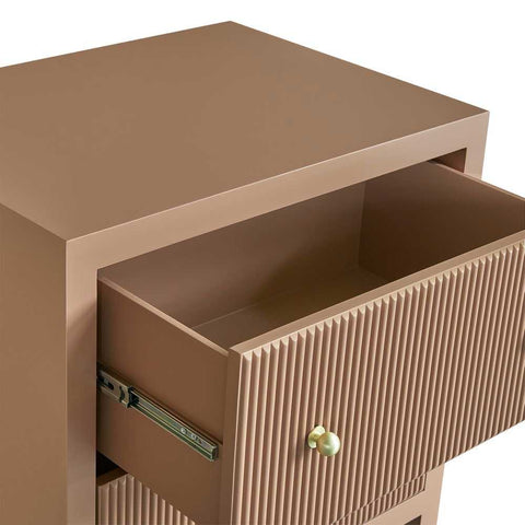 Ariana 67x76cm Bedside Table - Mocha Mousse - Bedside Tables - Eleganté