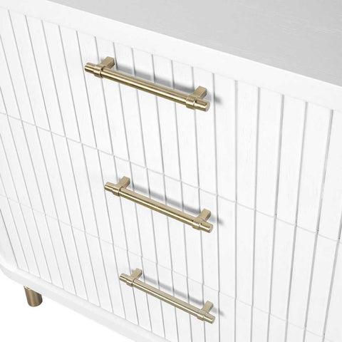 Sophia 160cm 6 Drawer Chest - White - Chests of Drawers - Eleganté