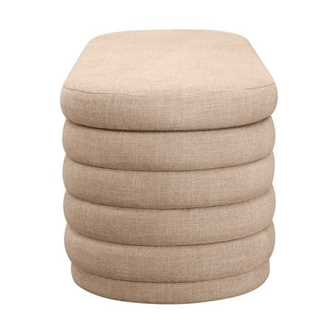 Demi Storage Bench Ottoman - Beige - Ottomans and Stools - Eleganté