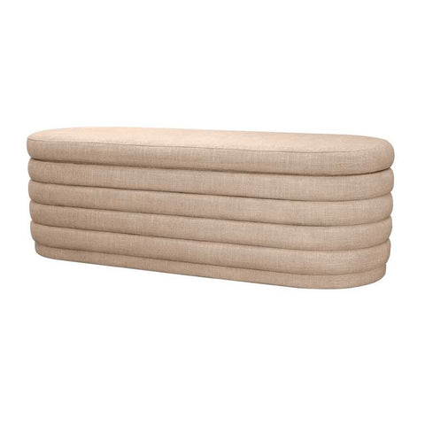 Demi Storage Bench Ottoman - Beige - Ottomans and Stools - Eleganté