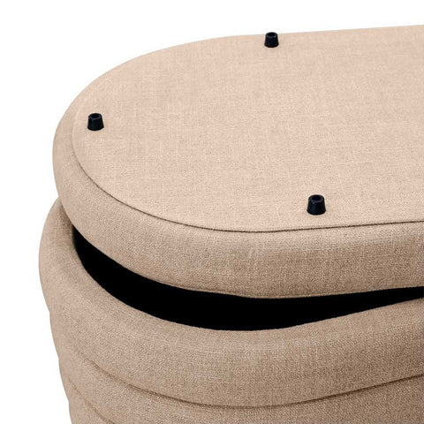 Demi Storage Bench Ottoman - Beige - Ottomans and Stools - Eleganté