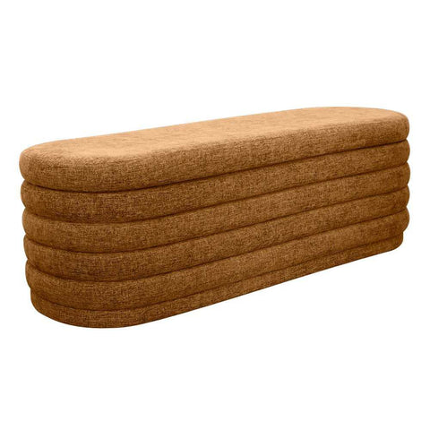 Demi Storage Bench Ottoman - Butterscotch - Ottomans and Stools - Eleganté