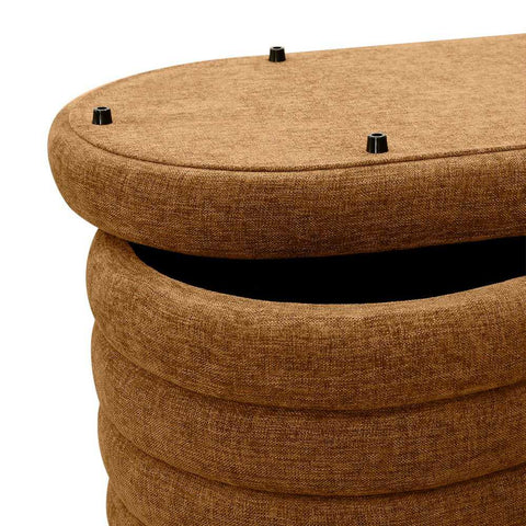Demi Storage Bench Ottoman - Butterscotch - Ottomans and Stools - Eleganté