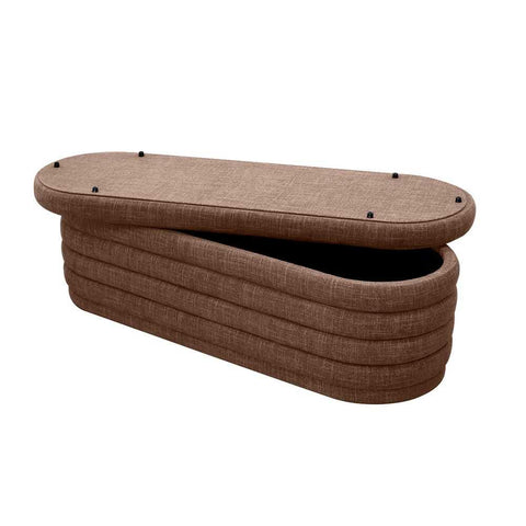 Demi Storage Bench Ottoman - Chocolate - Ottomans and Stools - Eleganté