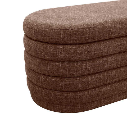 Demi Storage Bench Ottoman - Chocolate - Ottomans and Stools - Eleganté