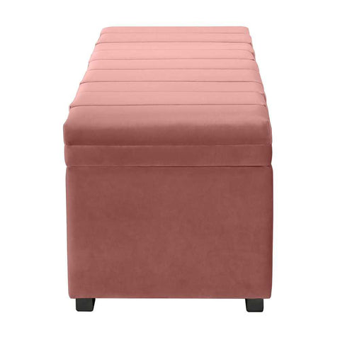 Soho Storage Bench Ottoman - Dusty Rose Velvet - Ottomans and Stools - Eleganté