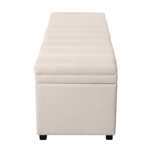 Soho Storage Bench Ottoman - Ivory - Ottomans and Stools - Eleganté