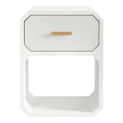 Anderson 50x65cm Bedside Table - White - Bedside Tables - Eleganté