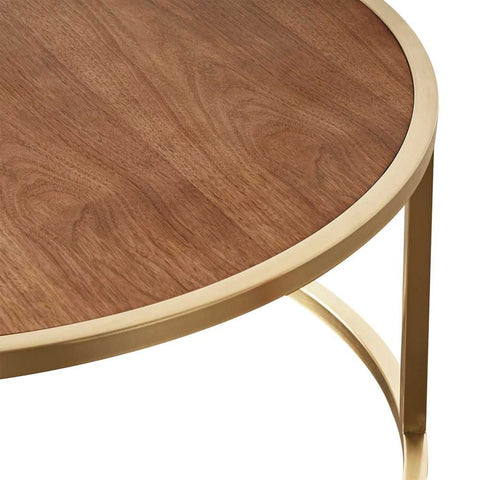 Chloe Glass and Timber Nesting Coffee Table - Gold - Coffee Tables - Eleganté