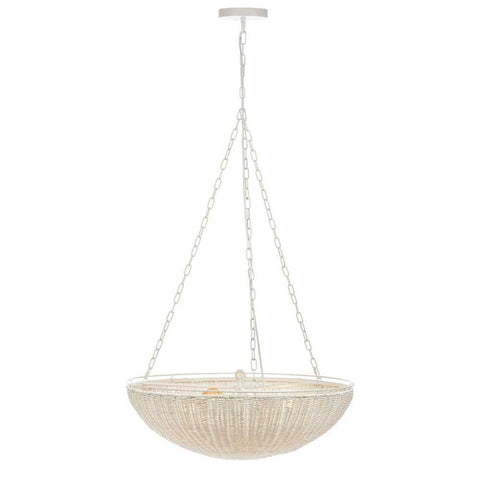 Cali Rattan Pendant - White - Cali Rattan Pendant - White - Eleganté