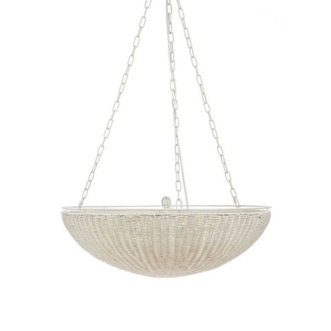 Cali Rattan Pendant - White - Cali Rattan Pendant - White - Eleganté