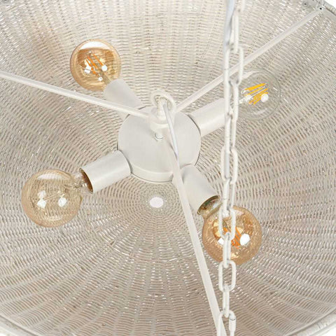 Cali Rattan Pendant - White - Cali Rattan Pendant - White - Eleganté