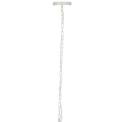 Fortaleza Rattan Pendant - Medium White - Fortaleza Rattan Pendant - Medium White - Eleganté