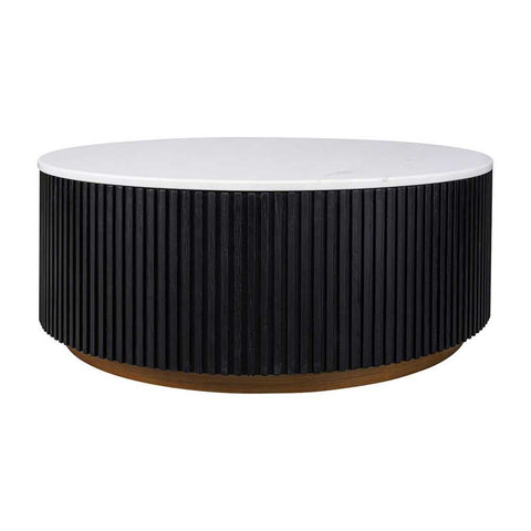 Mason Round Coffee Table - Medium Black - Coffee Tables - Eleganté