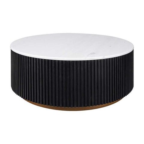 Mason Round Coffee Table - Medium Black - Coffee Tables - Eleganté