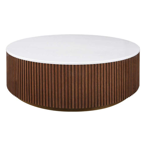 Mason Round Coffee Table - Large Walnut - Coffee Tables - Eleganté