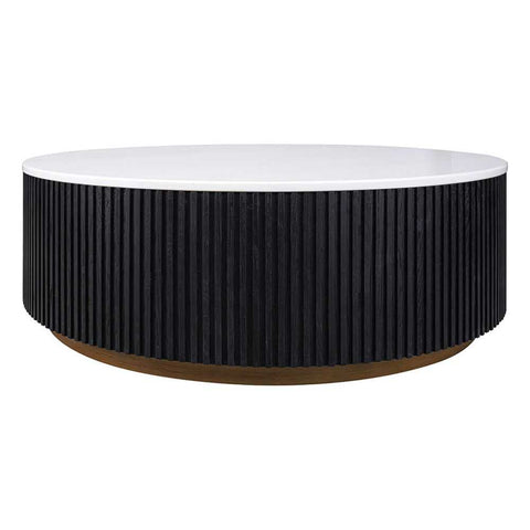 Mason Round Coffee Table - Large Black - Coffee Tables - Eleganté