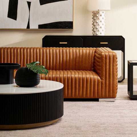 Mason Round Coffee Table - Large Black - Coffee Tables - Eleganté
