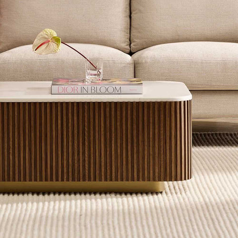 Mason Rectangle Coffee Table - Walnut - Coffee Tables - Eleganté
