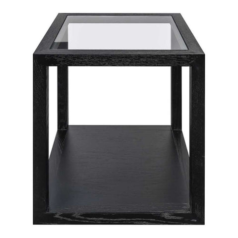 Sadie Oak Square Side Table - Large Black - Side Tables - Eleganté