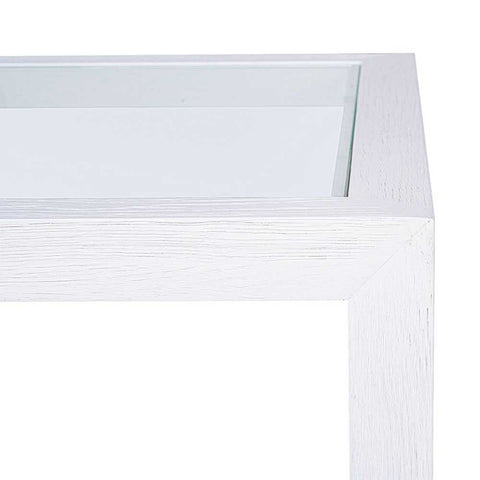 Sadie Oak Square Side Table - Large White - Side Tables - Eleganté