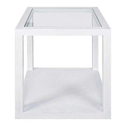 Sadie Oak Square Side Table - Large White - Side Tables - Eleganté